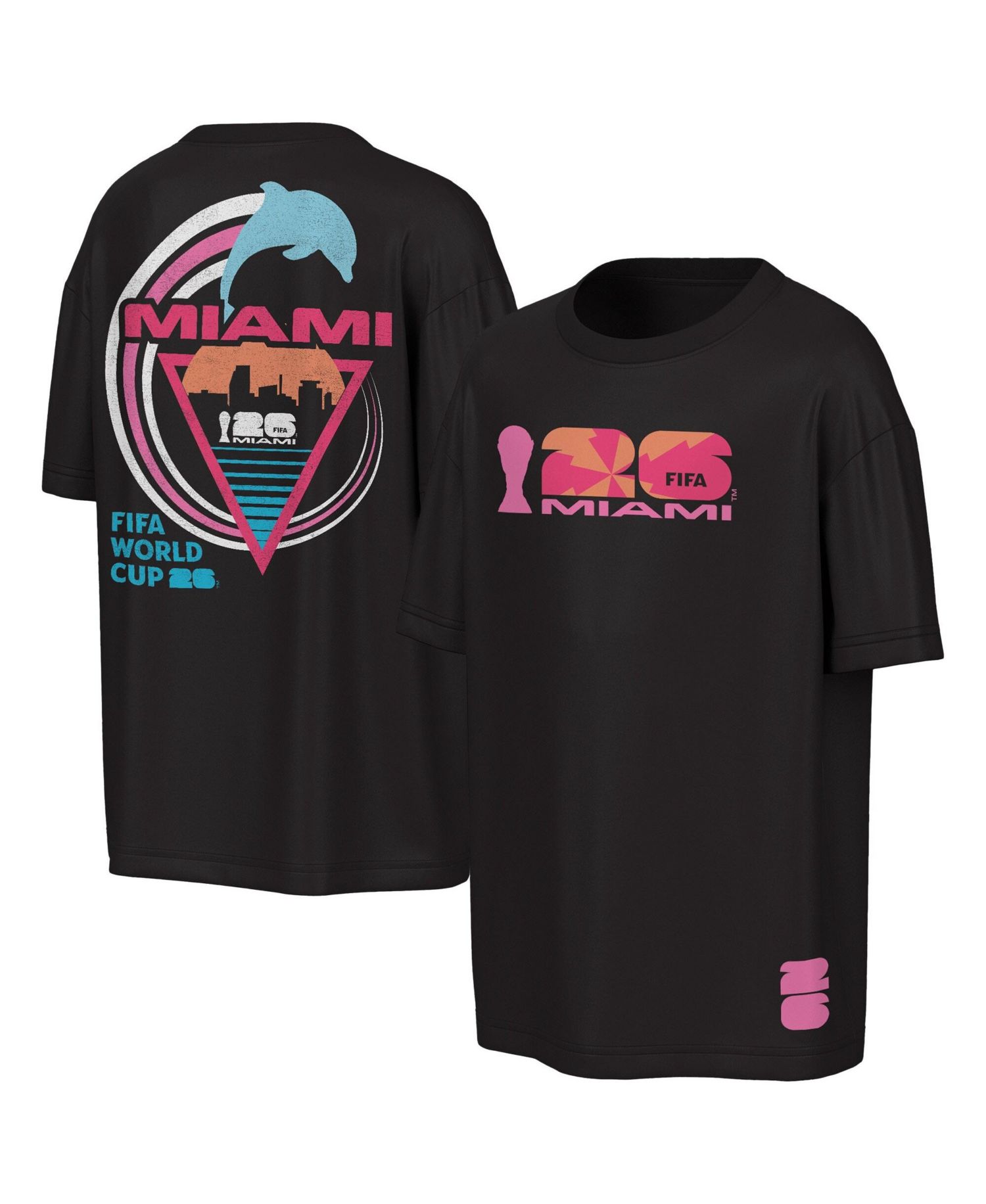 Men's Black FIFA World Cup 2026 Miami Big City Poster T-Shirt
