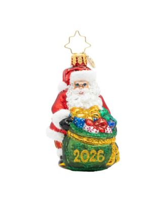 3" Santa's Yearly Gift Drop Gem Ornament