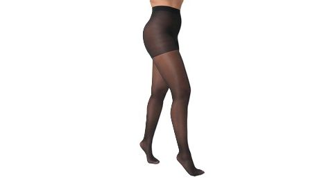 Женские колготки Hue So Silky Sheer Gloss Control-Top Pantyhose, U24423, цвет: Чёрный