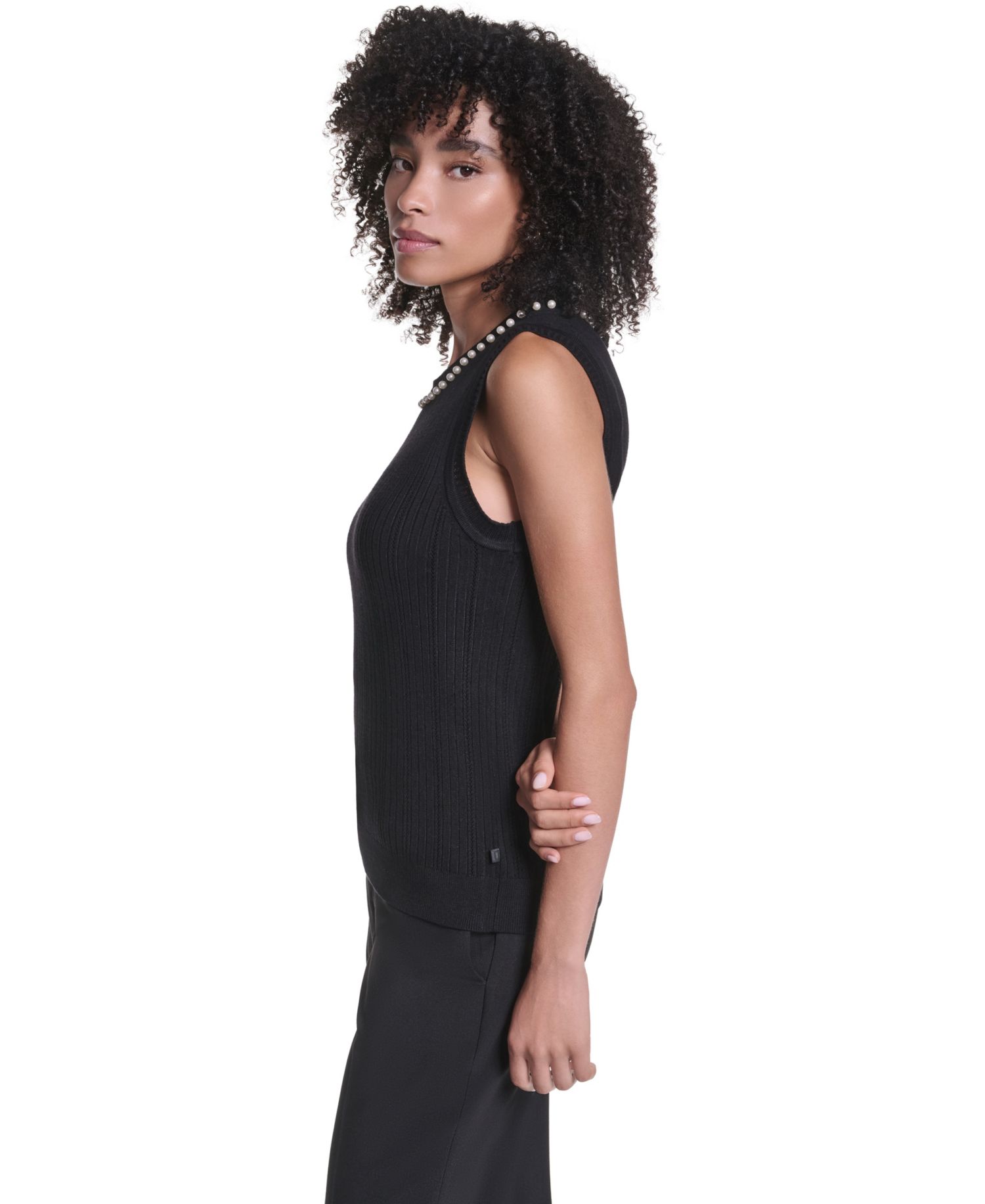 Petite Sleeveless Crewneck Sweater