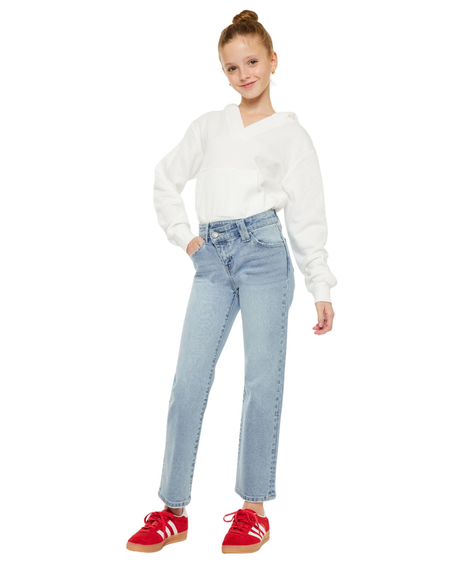Big Girls Sav High Rise Straight Jeans