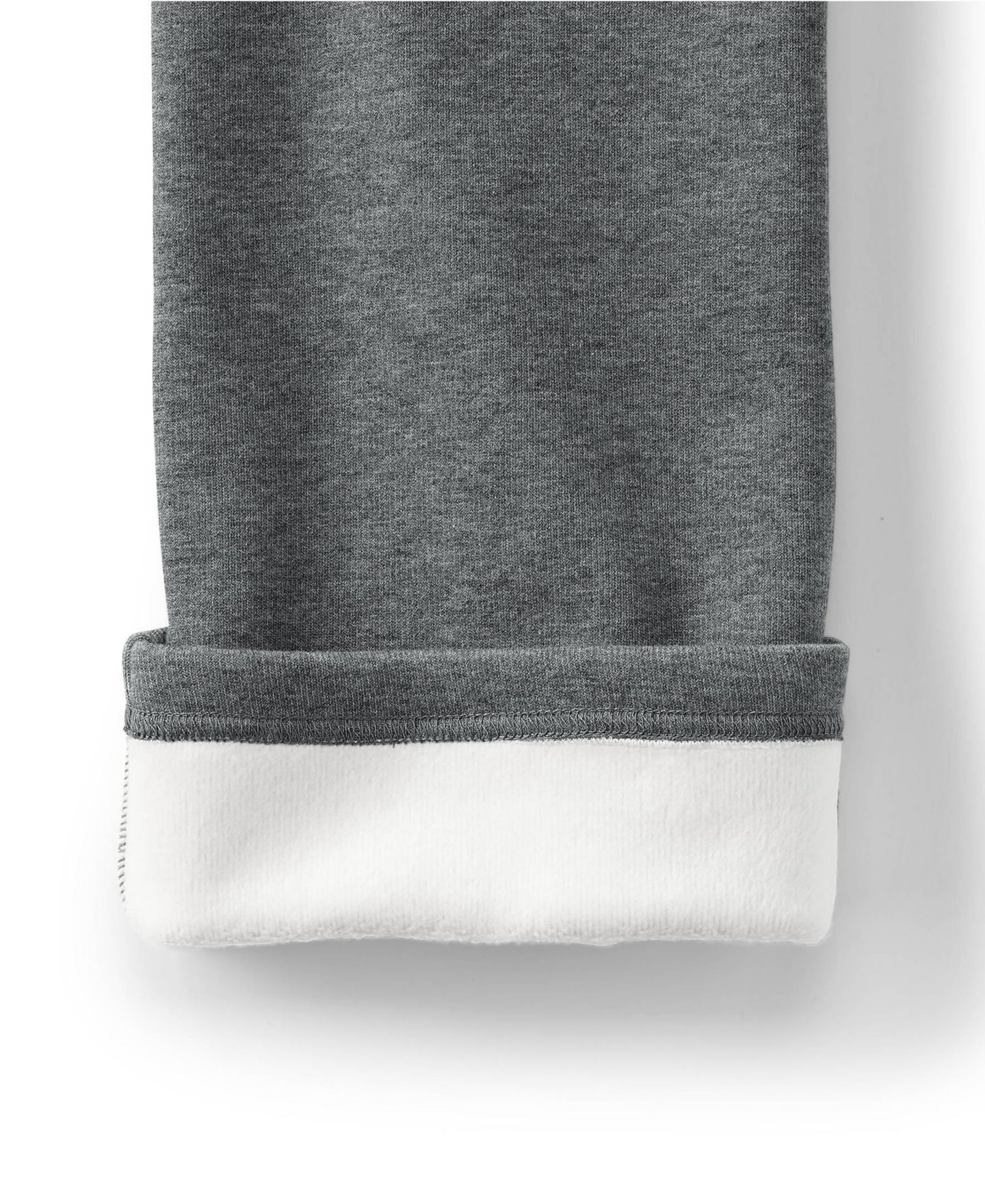 Женские брюки Lands' End Plus Size Serious Sweats High Rise Fleece Lined Straight Leg, цвет: Угольный меланжевый — фото 4