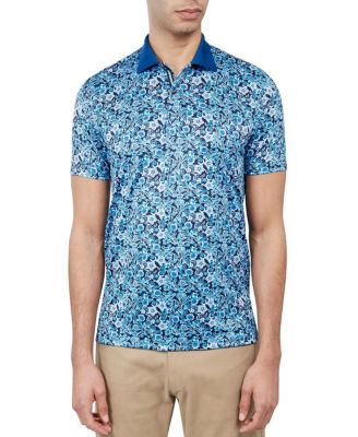 Men's Regular Fit Floral Print Performance Polo