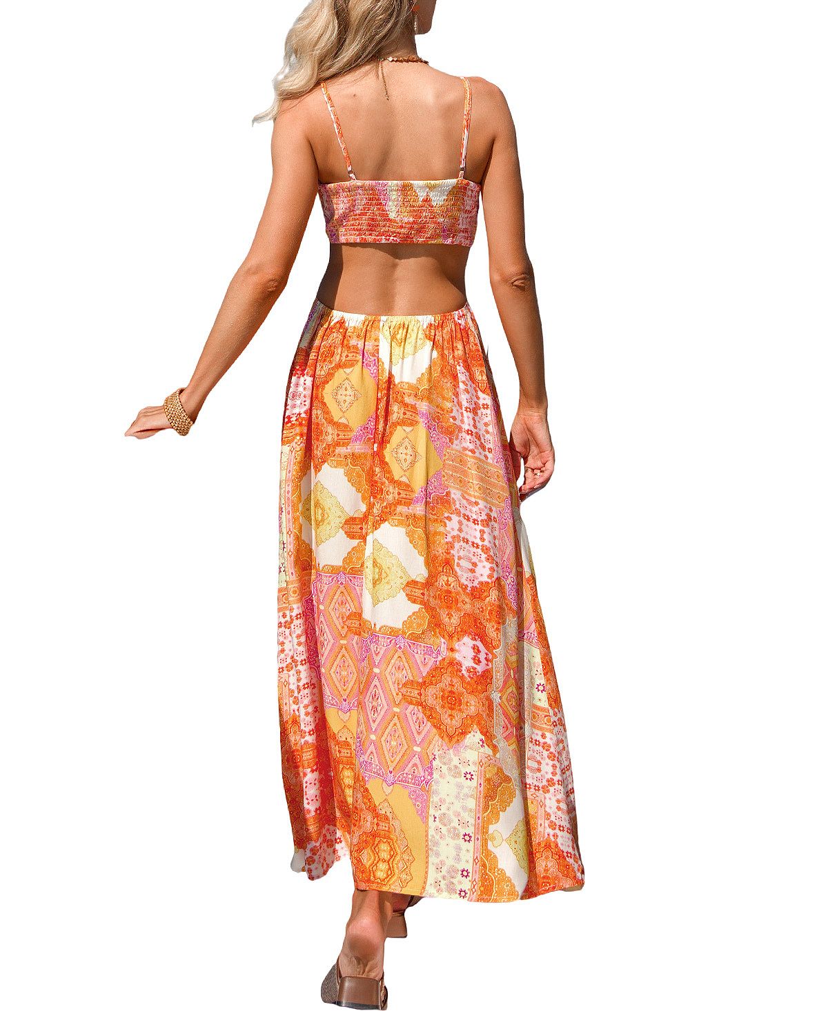 Cupshe Women's June Plans Patchwork Maxi Beach Dress view 3 — MAYCSS fashion products