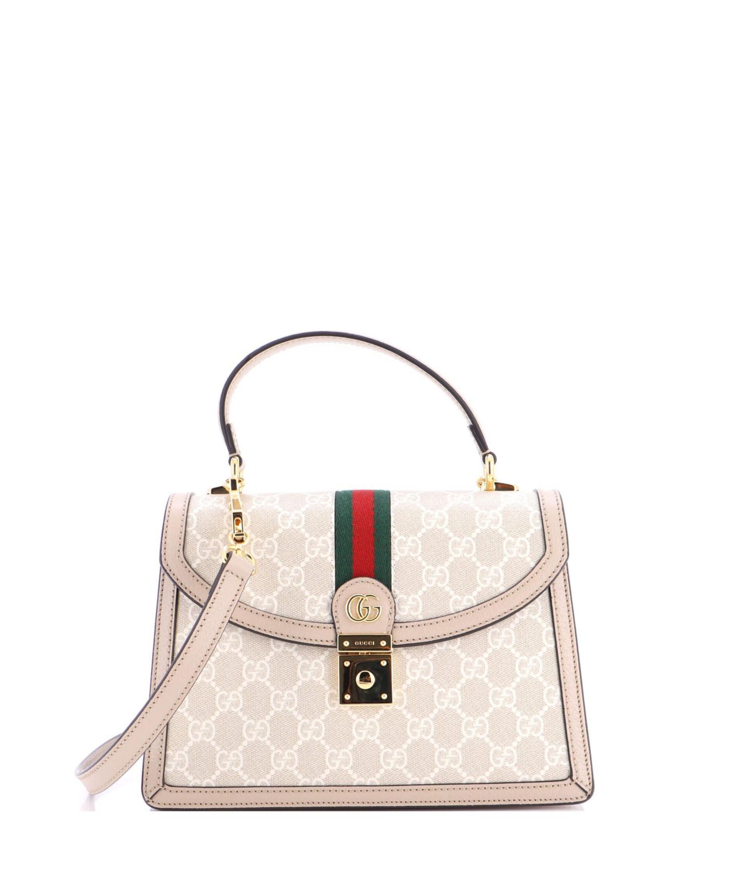 Small Ophidia Flap Top Handle Bag GG Coated Canvas