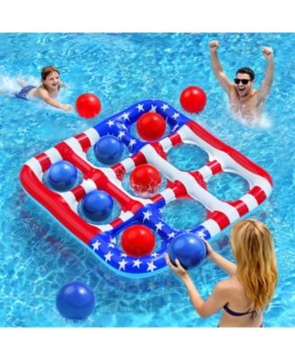 Inflatable Pool Game Float With Balls For Family Beach Water Fun