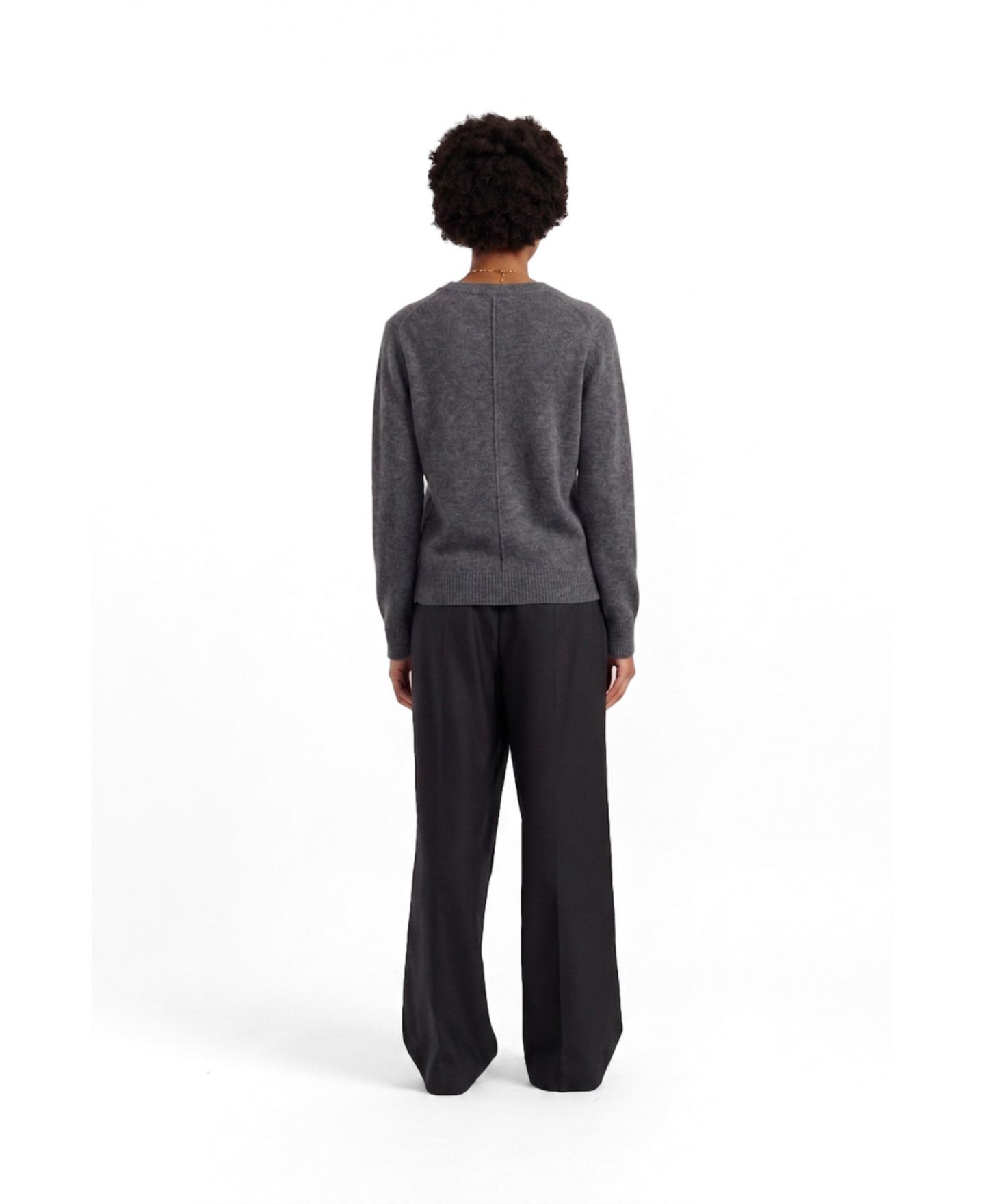 Женский свитер Chinti & Parker Wool-Cashmere V-Neck, цвет: Серый — фото 2