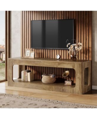 63-Inch TV Stand, Farmhouse Entertainment Center for 55/60/65/75-Inch TVs