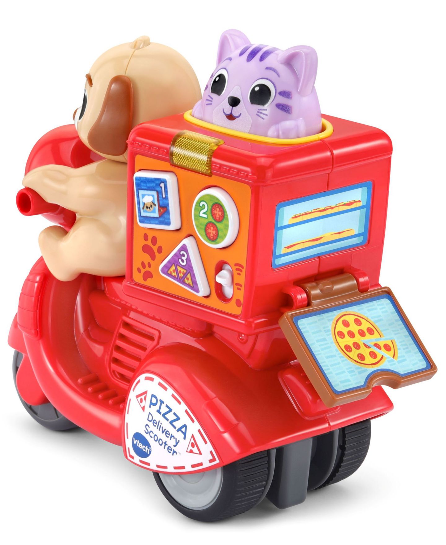 Детские игрушки VTech Press & Roll Pizza Scooter Numbers, Shapes & Colors Learning Toy — фото 5