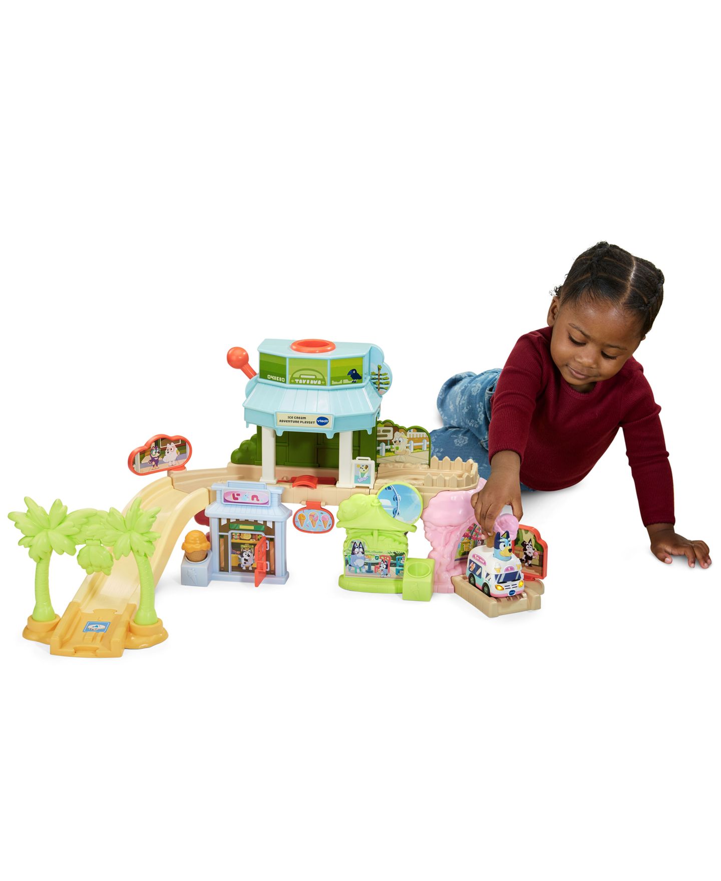 Детские игрушки Bluey Ice Cream Adventure Playset Interactive Pretend Play Track Set — фото 2