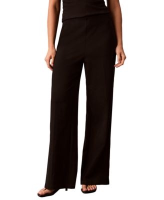 Petite High-Rise Wide-Leg Pants