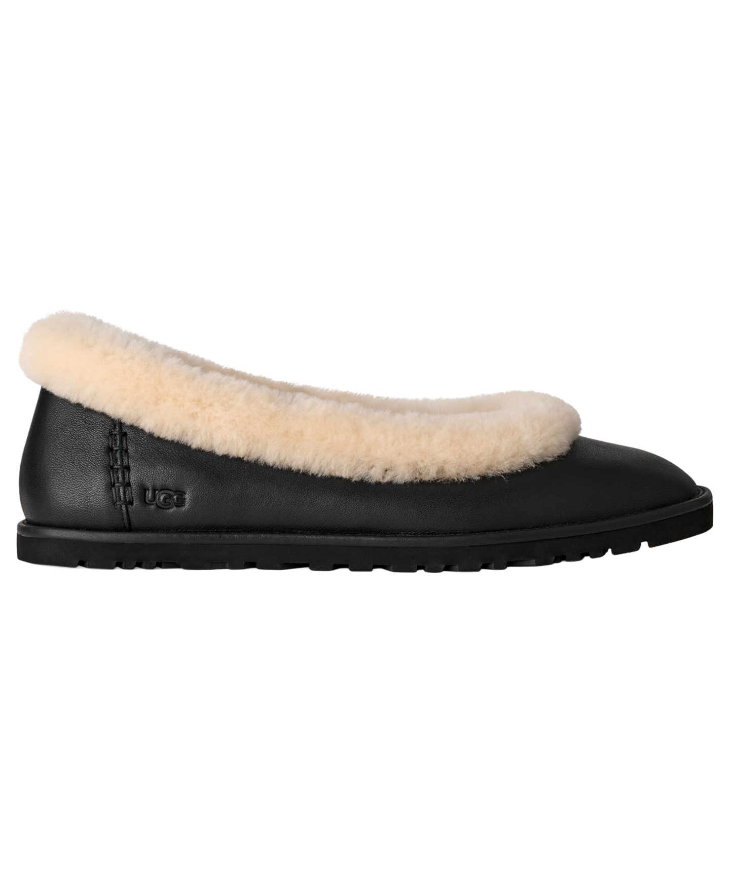 UGG® Женские балетки UGG Zora с круглым носом, цвет: Чёрный — фото 2