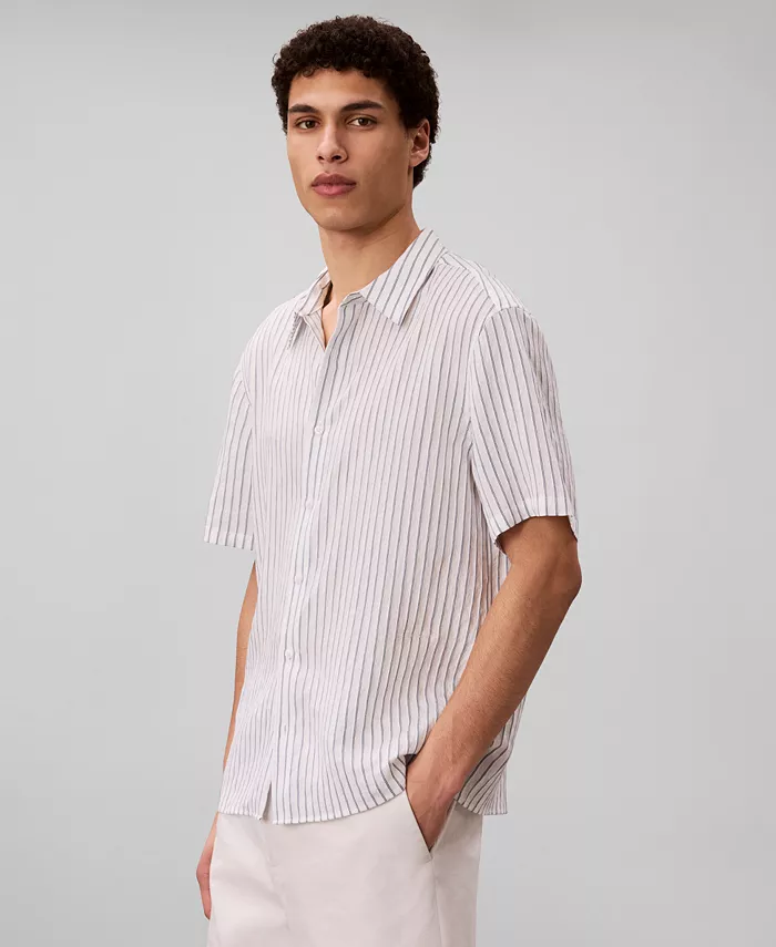 Men's Yarn-Dyed Stripe Classic-Fit Shirt - thumbnail 3