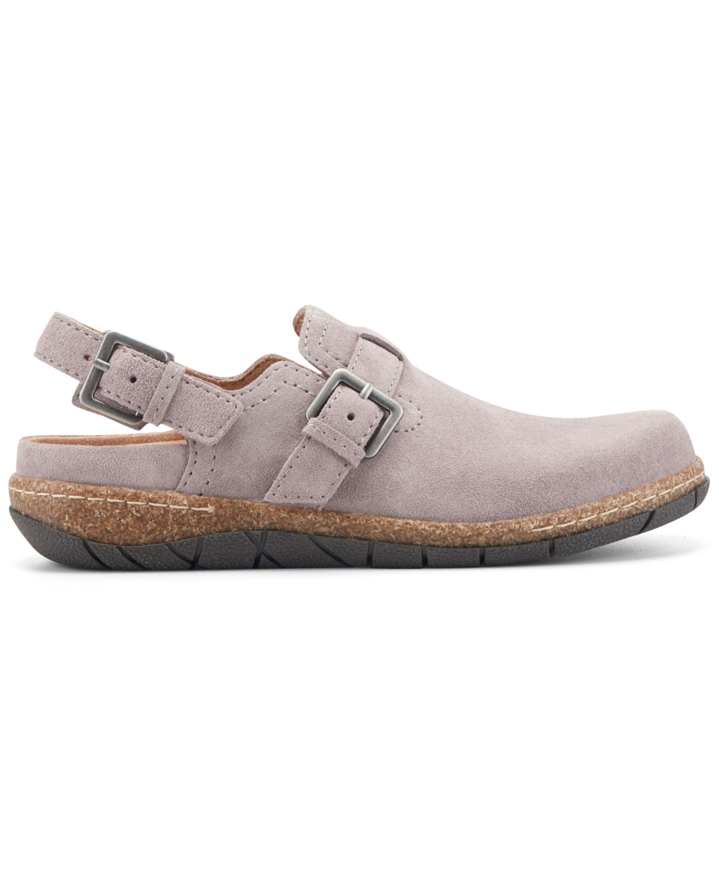 Женские сабо Earth Elmonte Buckles Slingback, цвет: Фиолетовый замшевый — фото 2