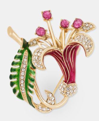Crystal Lily Flower Pin