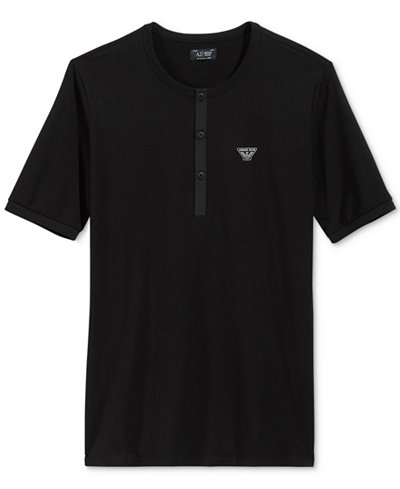 Armani Exchange Men's Button-Front T-Shirt