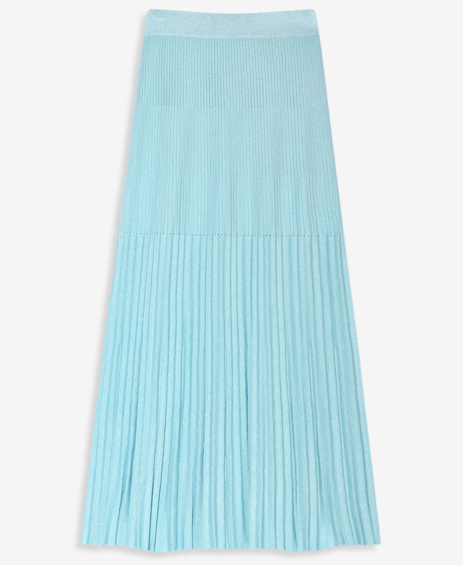 Women's Pleated Rib Midi Sweater Skirt