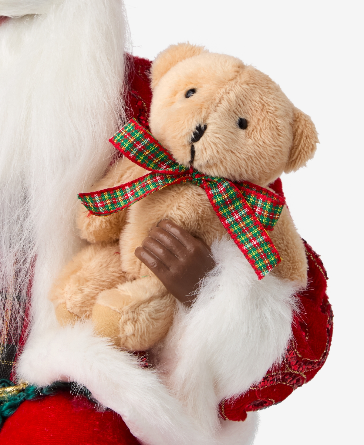 Holiday Lane Heritage African American Sitting Santa, Macy's Exclusive