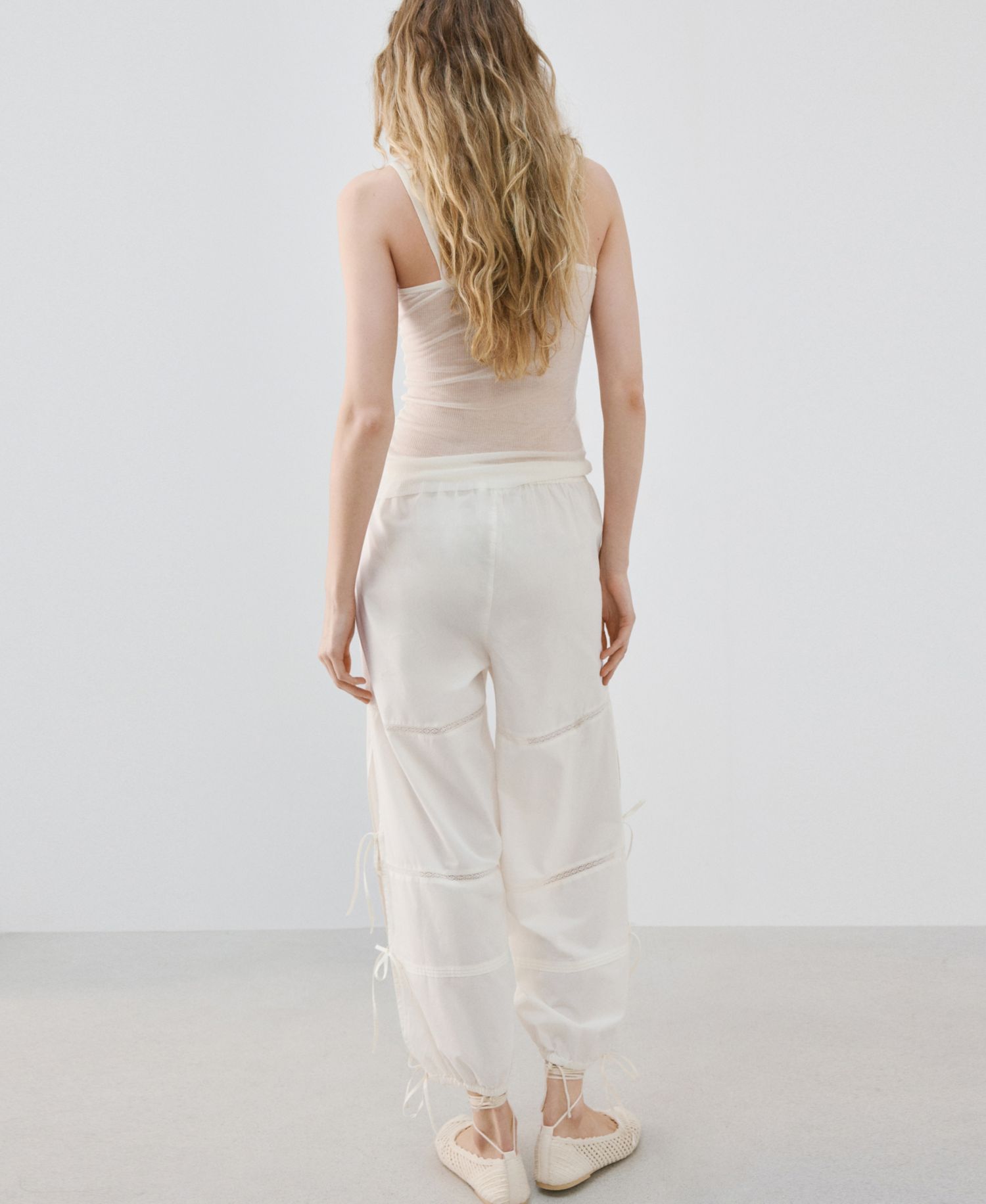 Women's Bows Baggy Cotton Pants