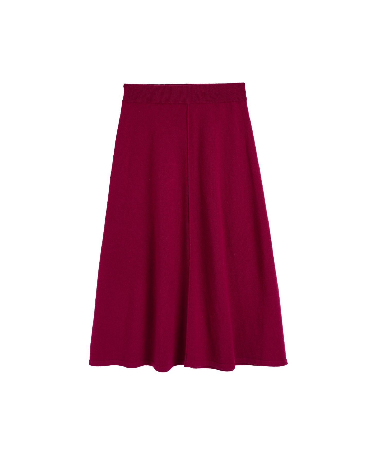 Женская юбка Chinti & Parker Wool Cashmere Midi, цвет: Баклажановый — фото 4