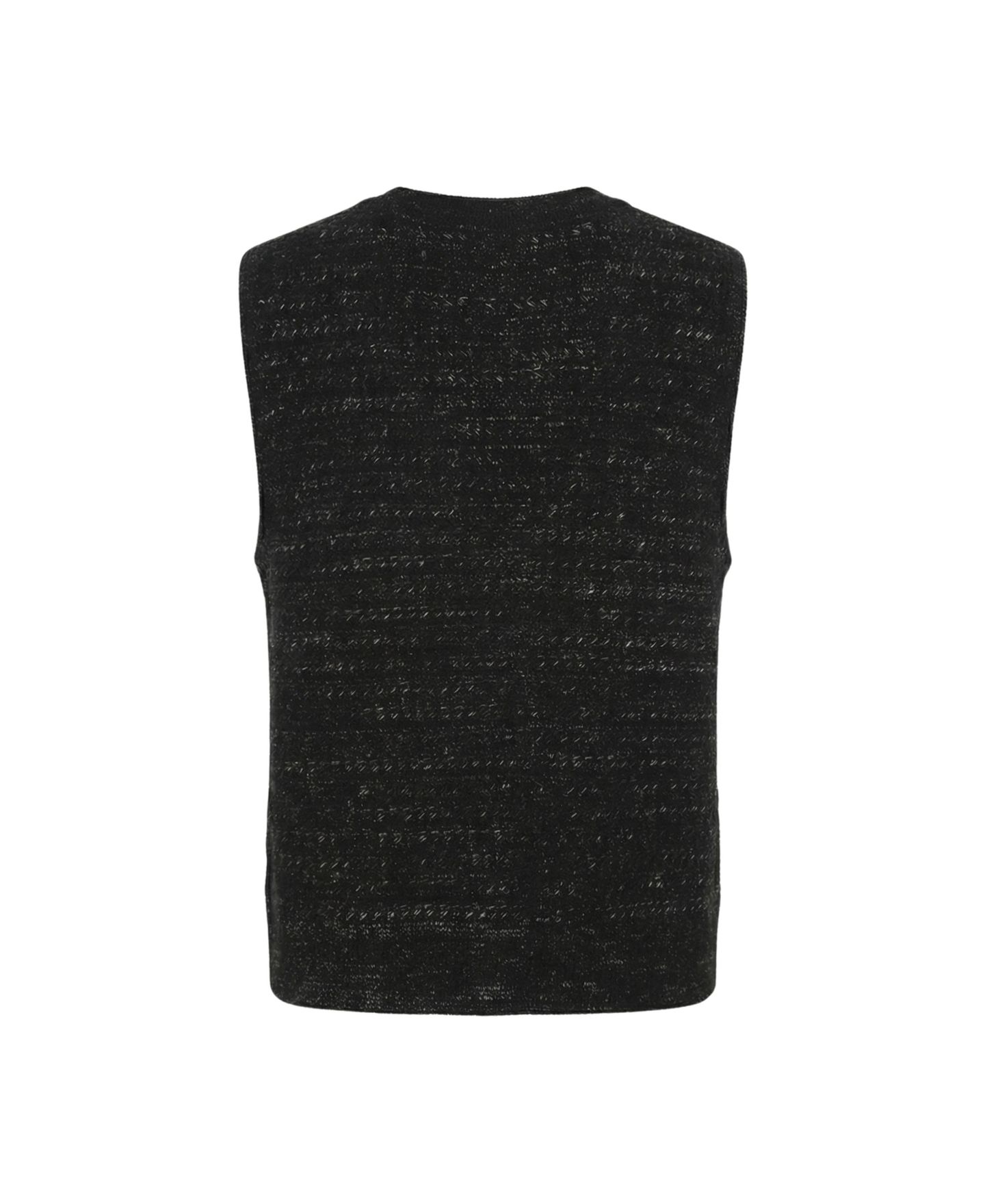 Мужской жилет Modenaire Textured V-Neck Button-Front Knit Vest, цвет: Чёрный — фото 7
