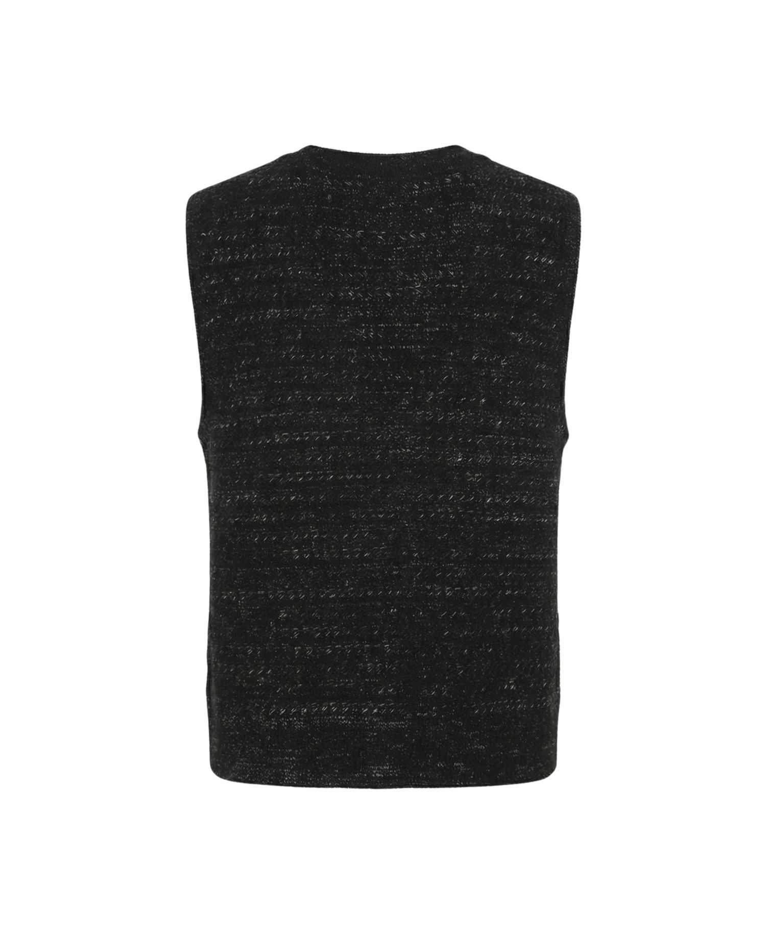 Men's Textured V-Neck Button-Front Knit Vest