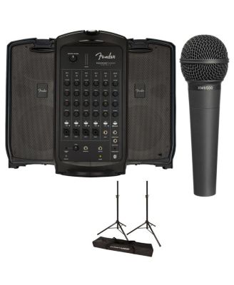 Passport Event Series 2 375W 7-Ch Portable PA System with Bluetooth 2 Ultimate Support JS-TS50 Speaker Stands.