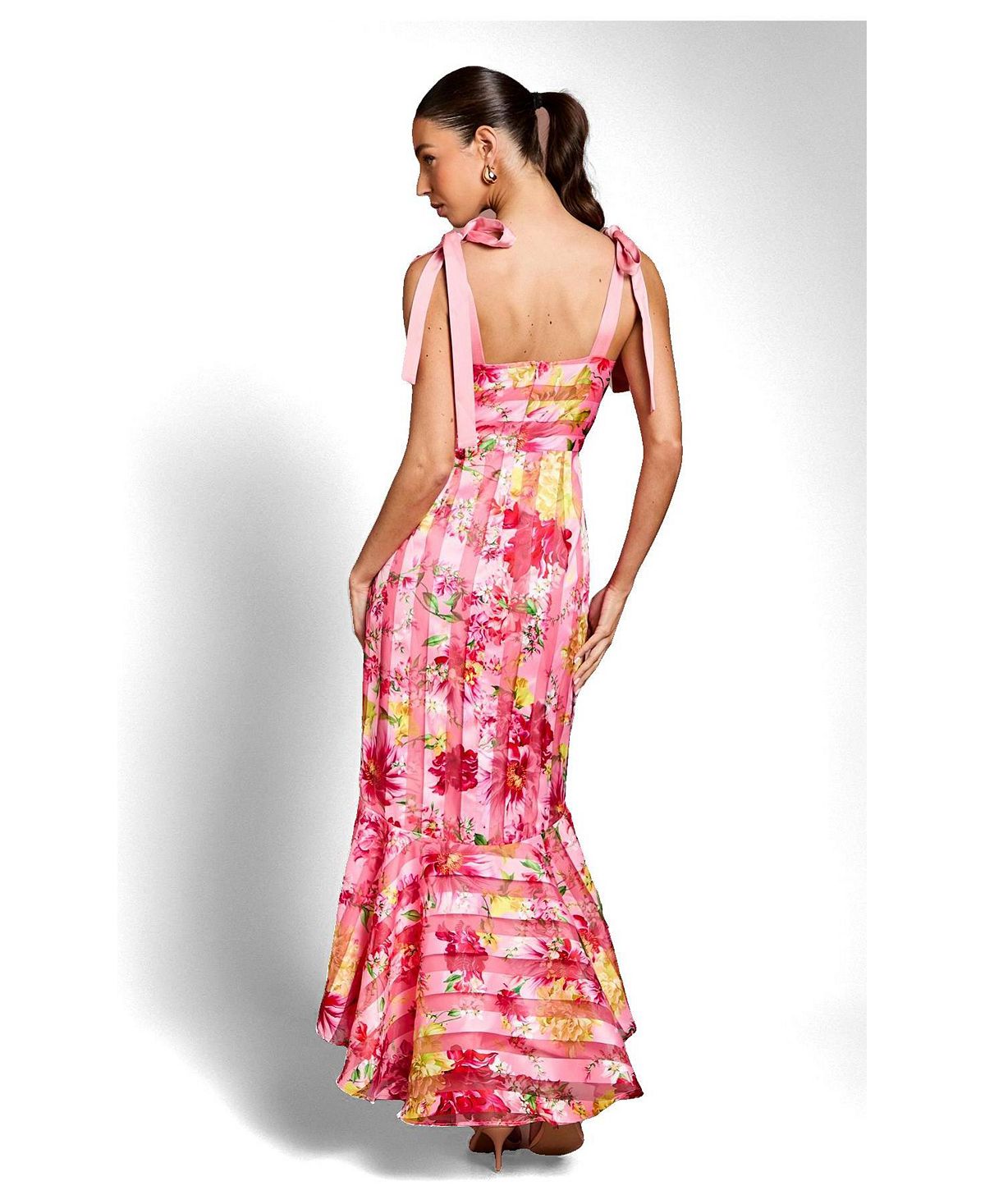 Coast Women's Printed Organza Bow Maxi Dress view 3 — MAYCSS fashion products