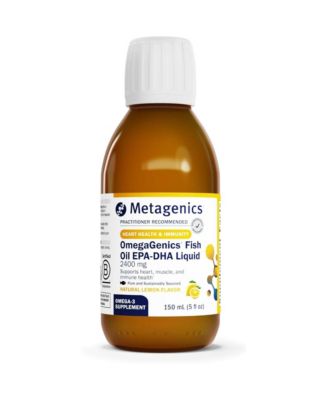 OmegaGenics EPA DHA 2400 Milligram High Potency Liquid Fish Oil Supplement for Heart Health and Immune Support 30 Servings