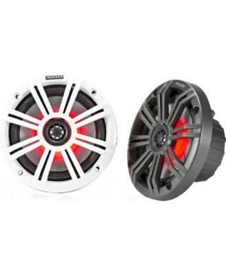 2-Way Marine Speakers LED Lighting Weather-Resistant Audio System - 45KM654L