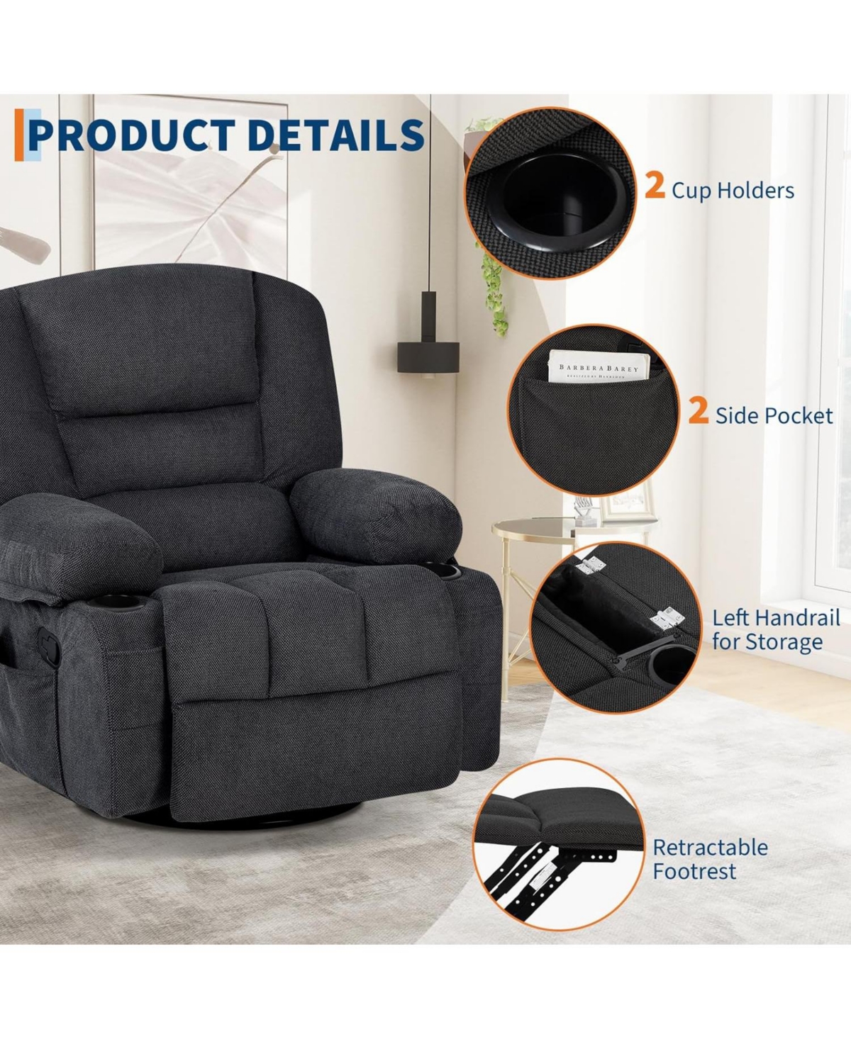 homfan Oversized Recliner
