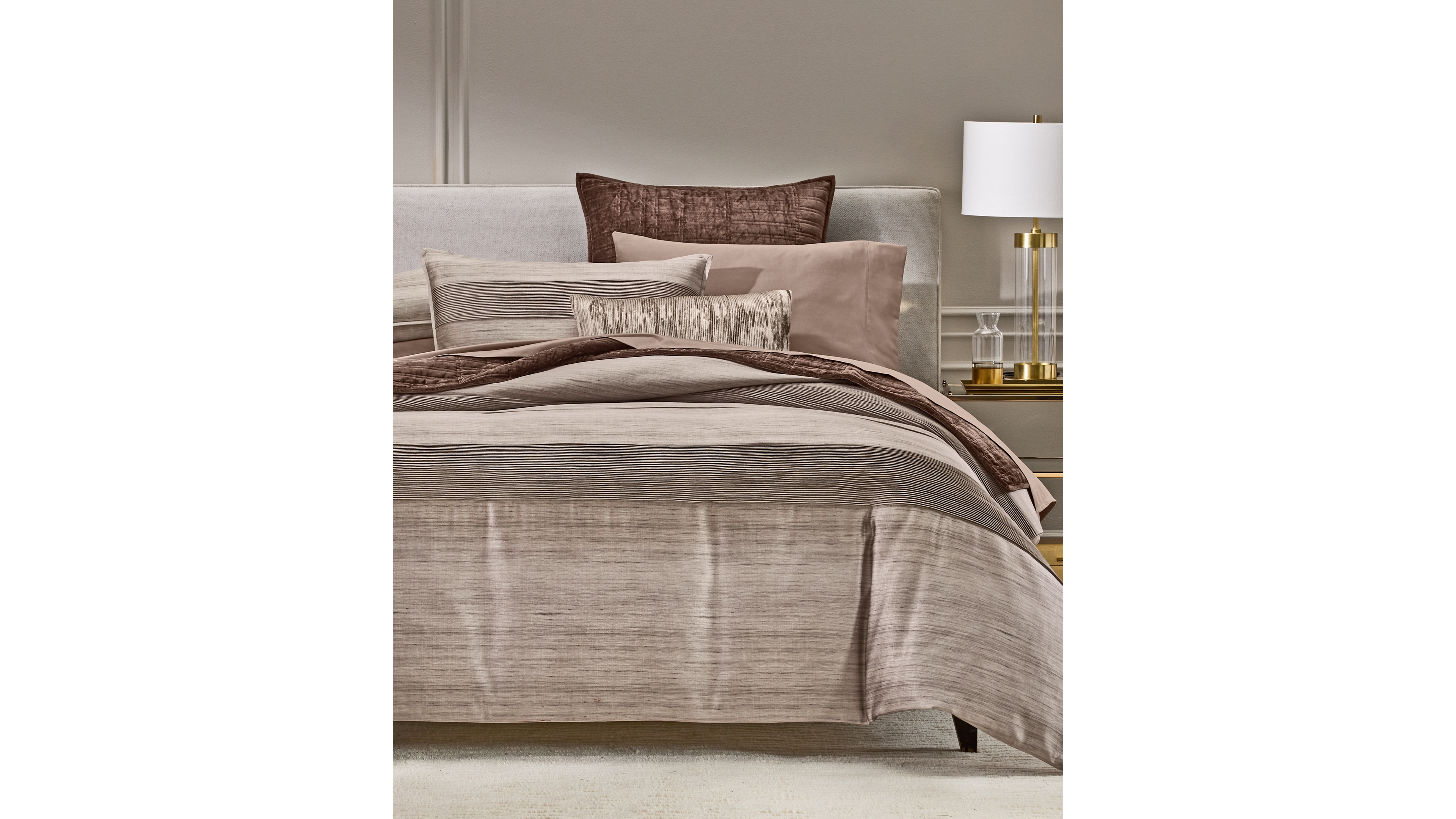 Hotel Collection Pleated Stripe 3-Piece Comforter Set, King, Macy's Exclusive