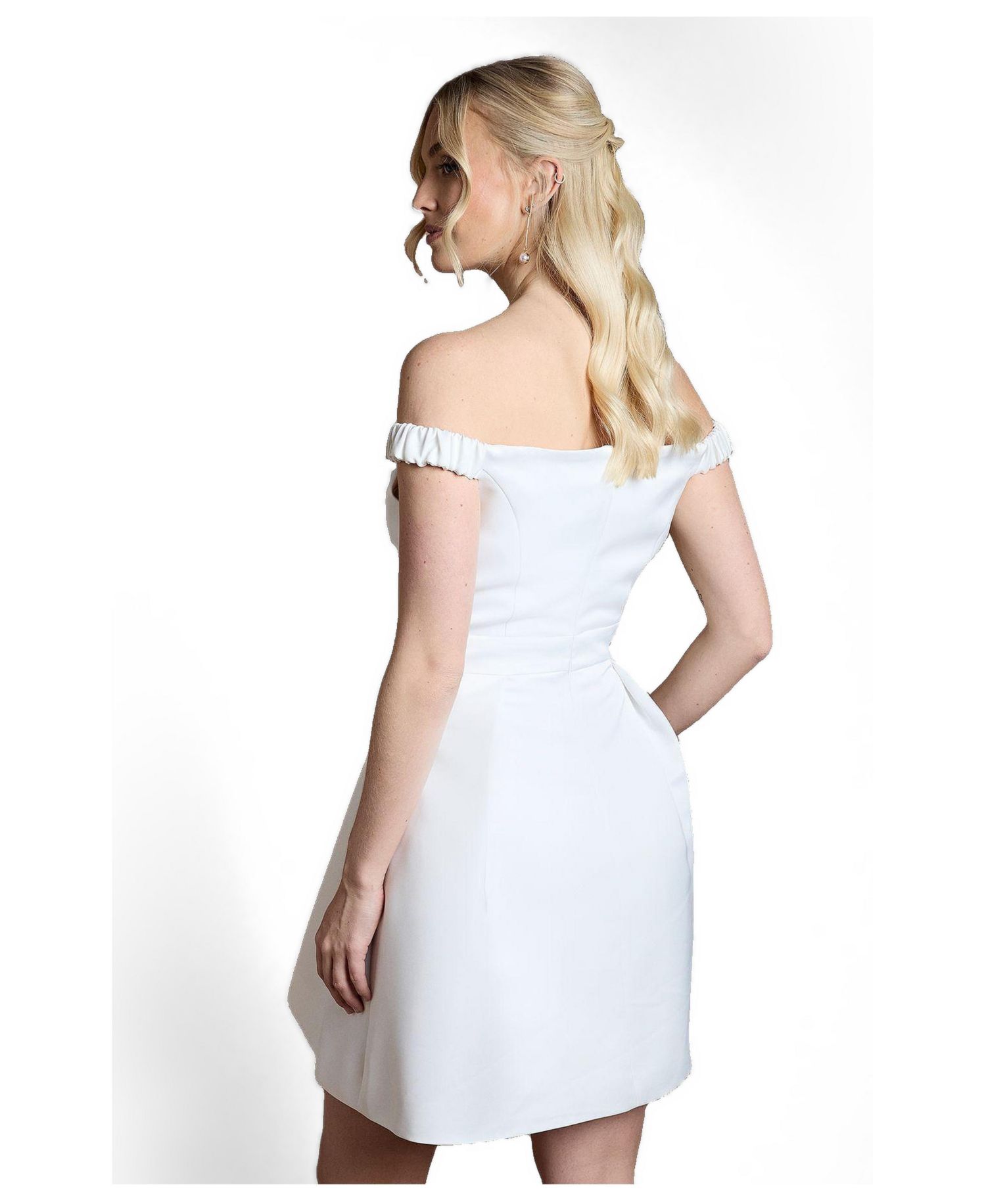 Women's Bardot Bridal Mini Dress