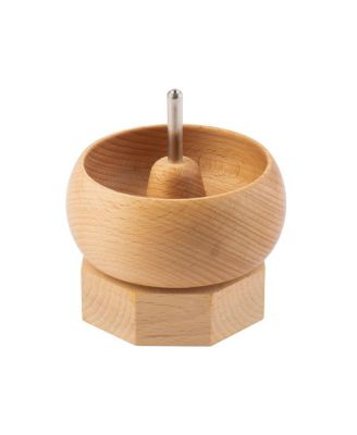 Mini Wooden Bead Spinner with 2 Beading Needles, Manual String Bead Loader, Spinning Tool for DIY Craft Jewelry Making