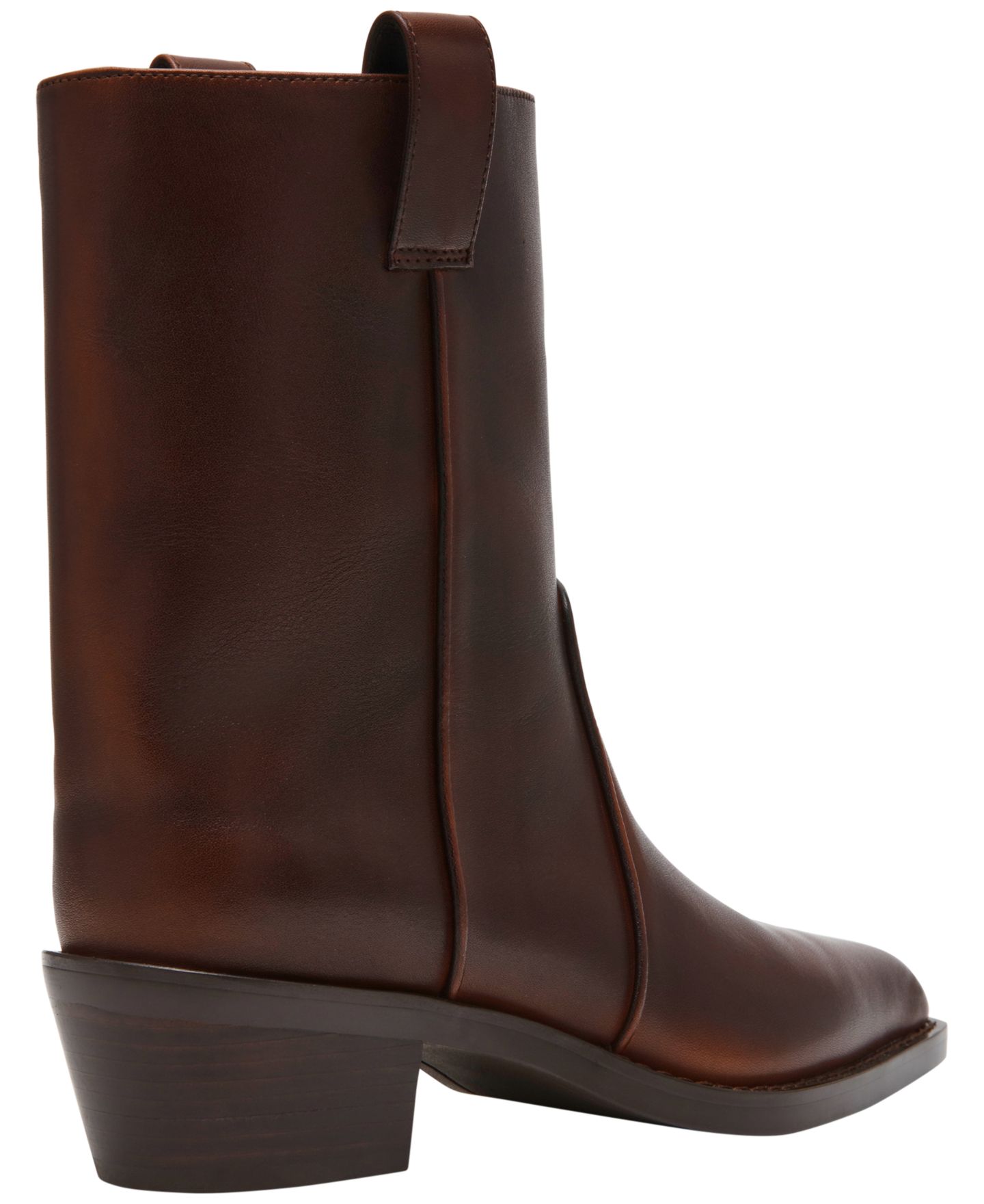 Женские ботинки Steve Madden Vinny Stovepipe Western Booties, цвет: Чёрный блестящий — фото 8