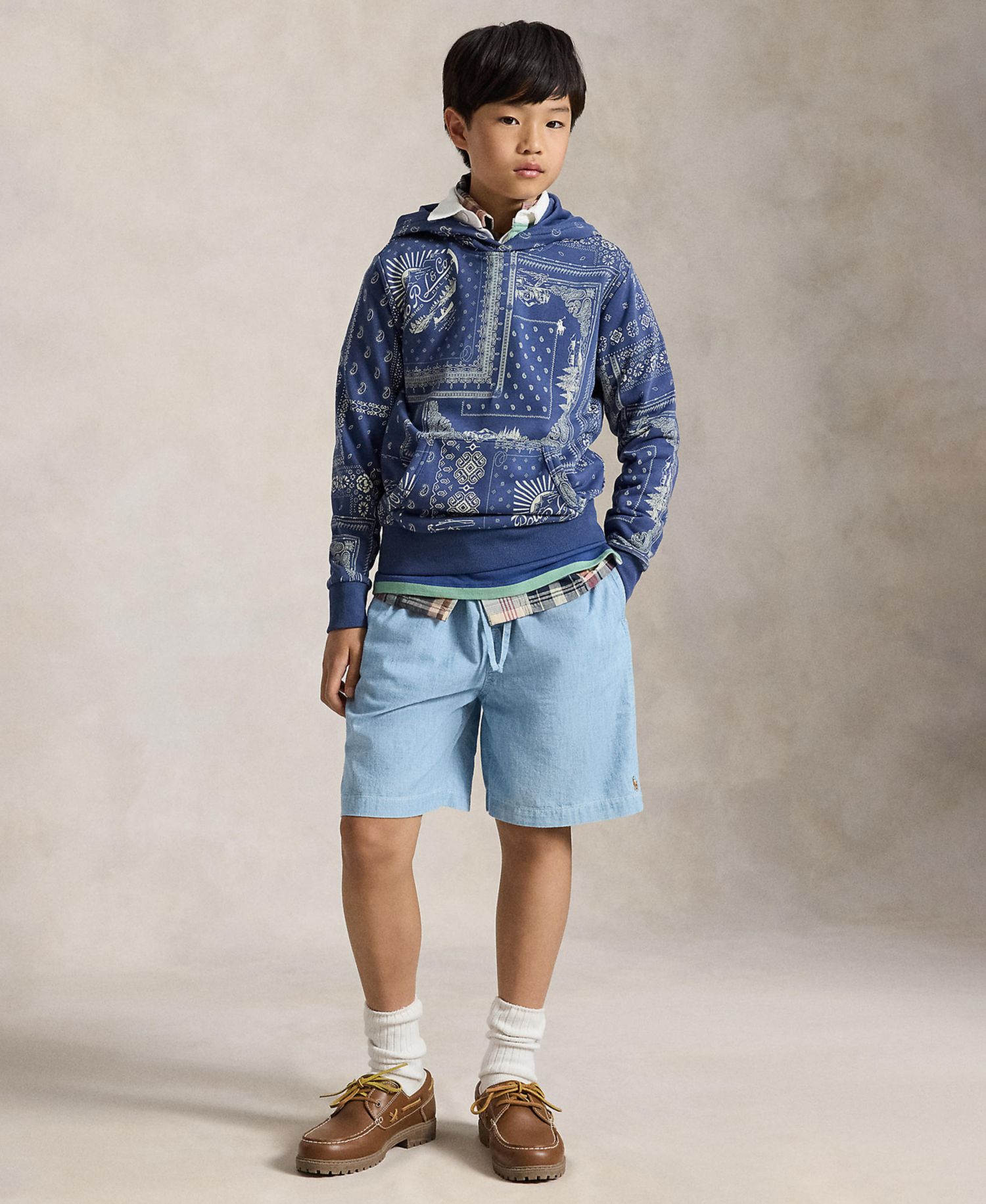 Boys' 8-20 Bandanna Print Long-Sleeve Hoodie
