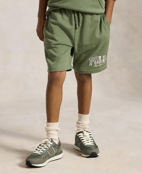 Polo Ralph Lauren Boys' 8-20 Madras-Logo French Terry Shorts