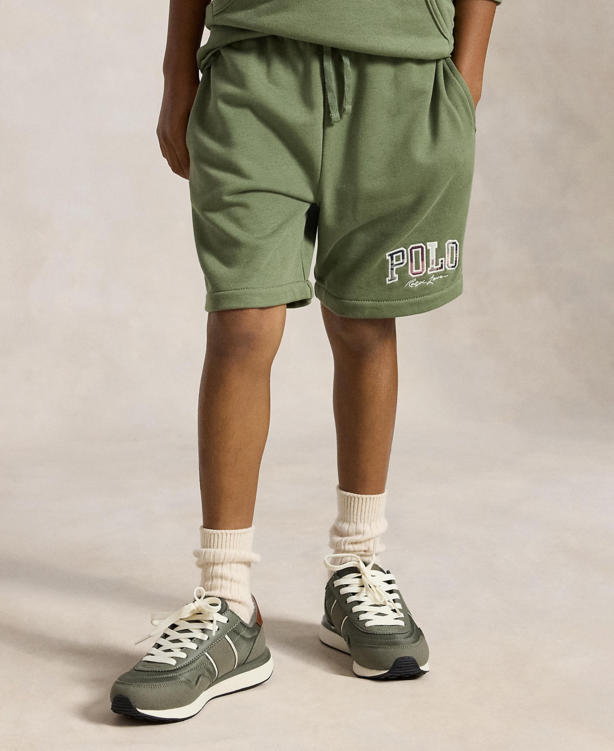 Polo Ralph Lauren Boys' 8-20 Madras-Logo French Terry Shorts — фото 1