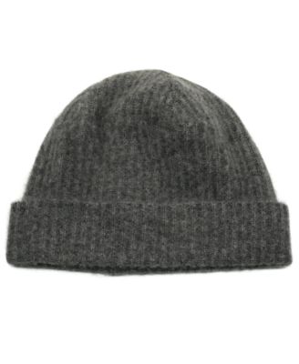 Men's Cashmere Folded Cuff Ribbed Hat