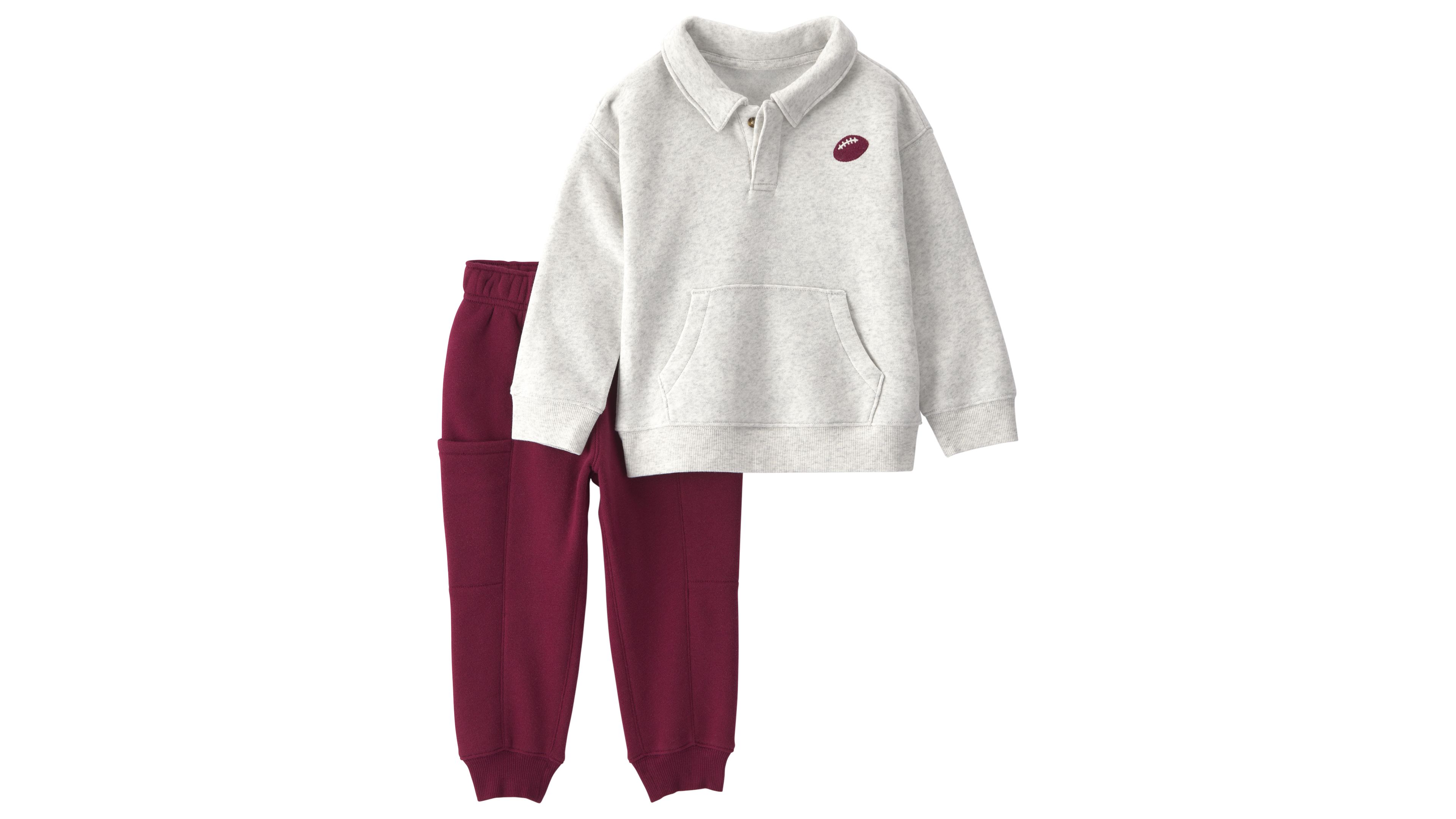 Carters Baby Toddler Boys Football Fleece Polo Top Pant 2 Piece Set