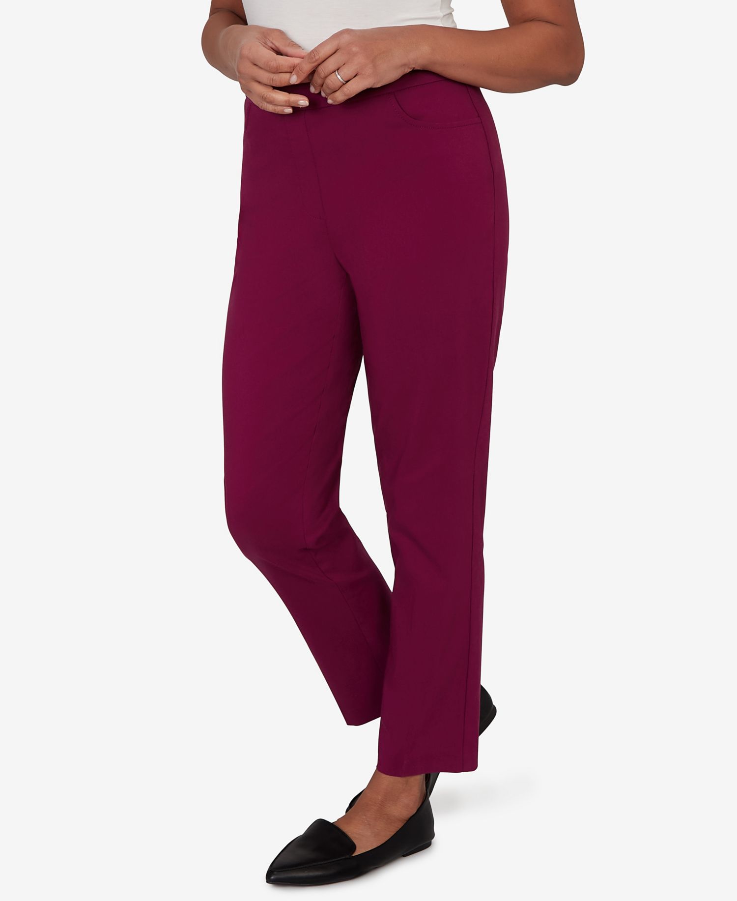 Petite Colored Allure Stretch Short-Length Pants
