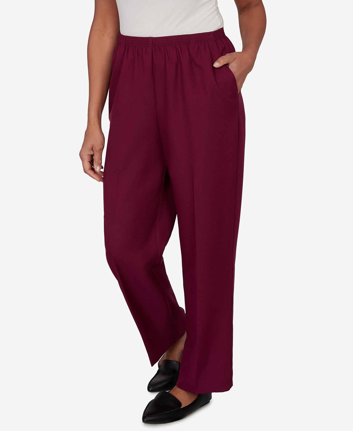 Petite Colored Classic Pull-On Pants