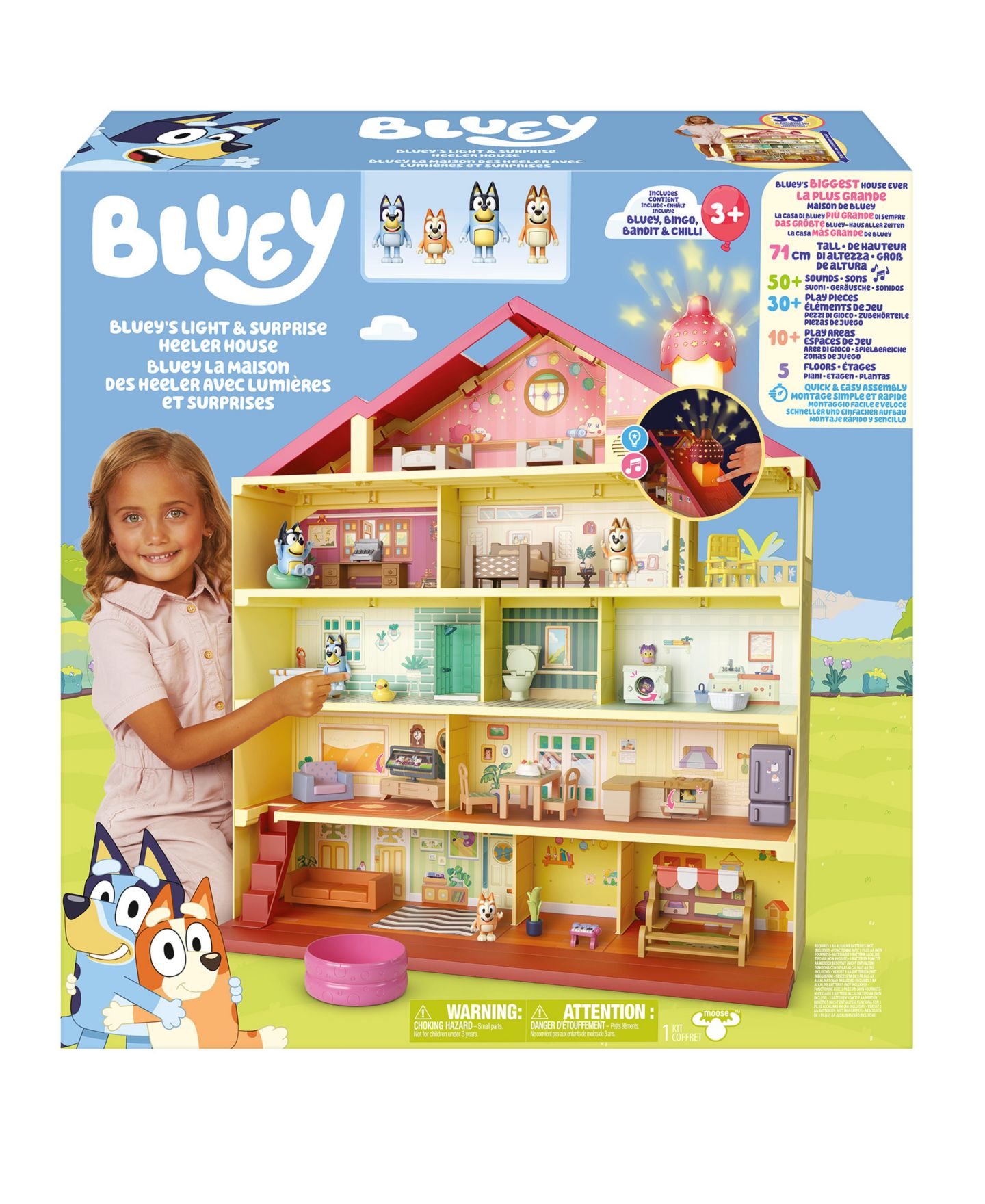 Детский игровой набор Bluey Lights and Sounds 36-Piece House Playset, Ages 3+ — фото 6