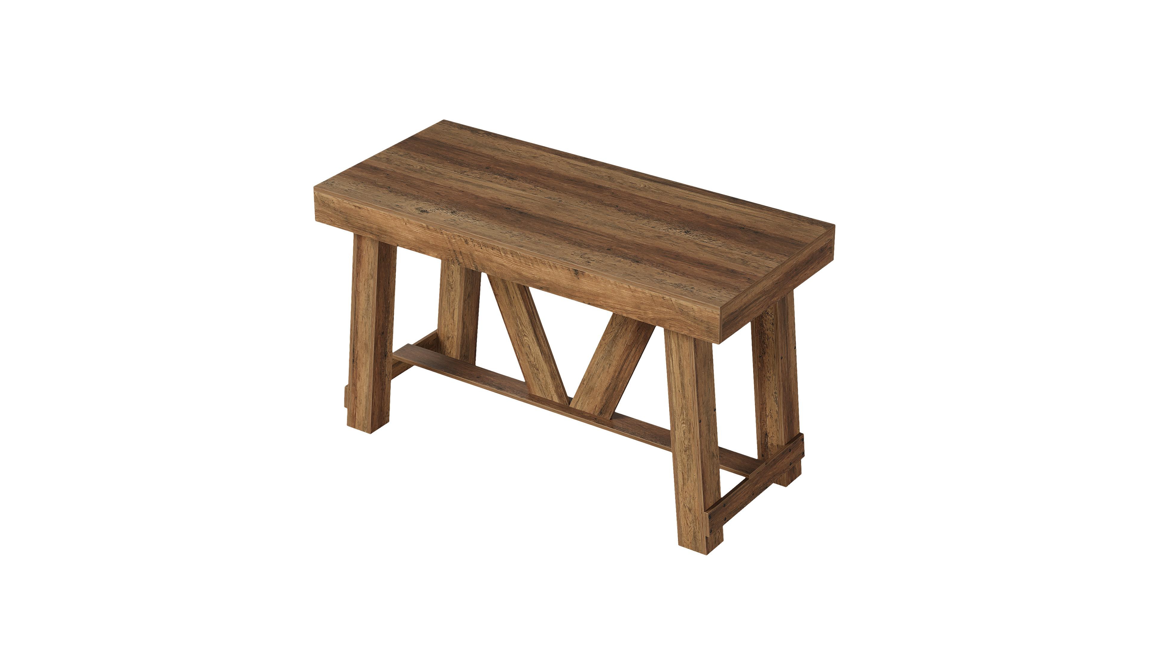 Tribesigns Bar Table, 55'' Long Counter Height Pub Table, Farmhouse Wooden Tall Bistro Tabletop, Rectangular Home Coffee Bar Unit (Only Table)
