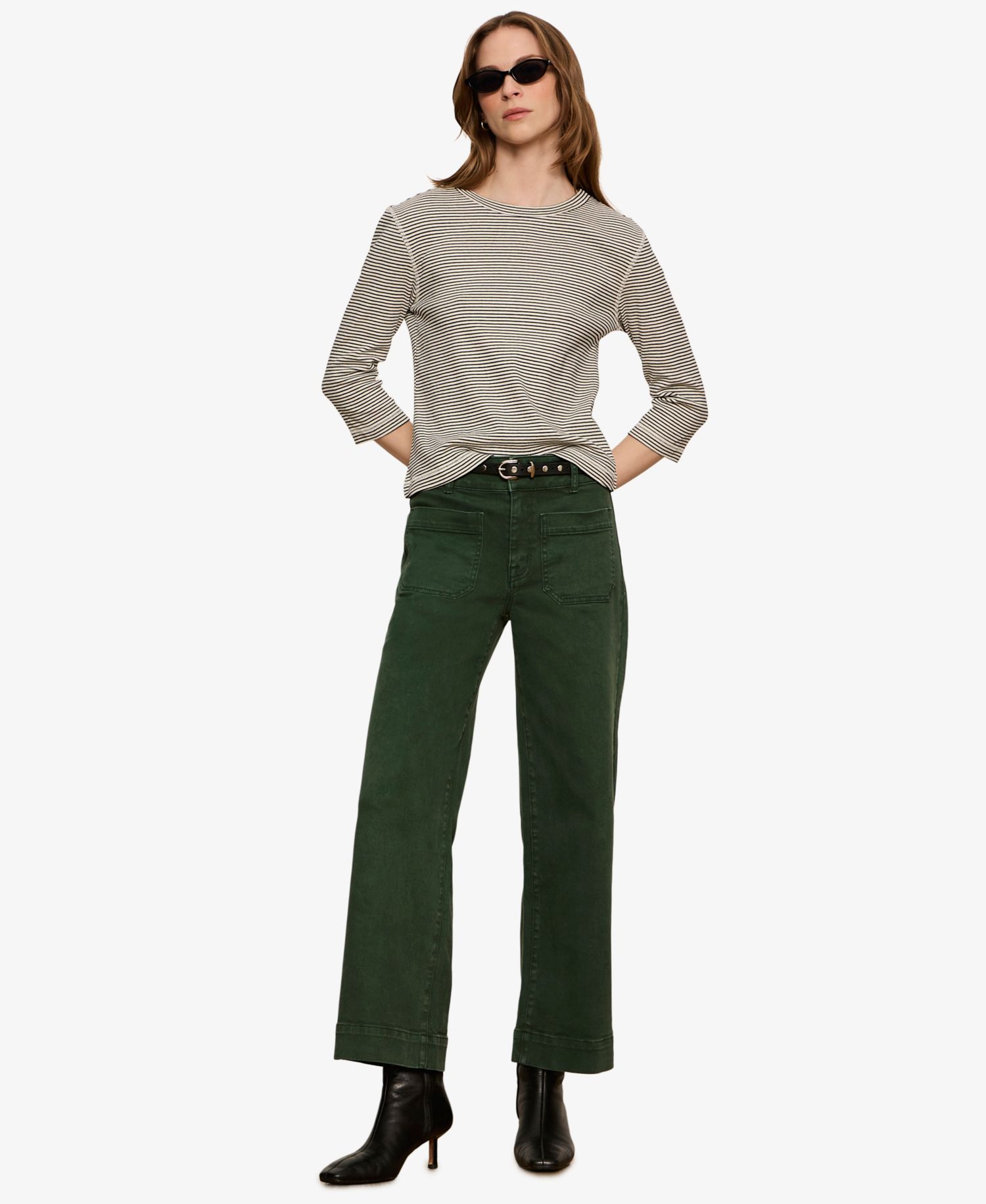Women's 3/4-Length-Sleeve Crewneck T-Shirt