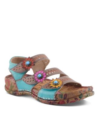 Women's Anewtrio  Wedge Sandal with Leather Upper