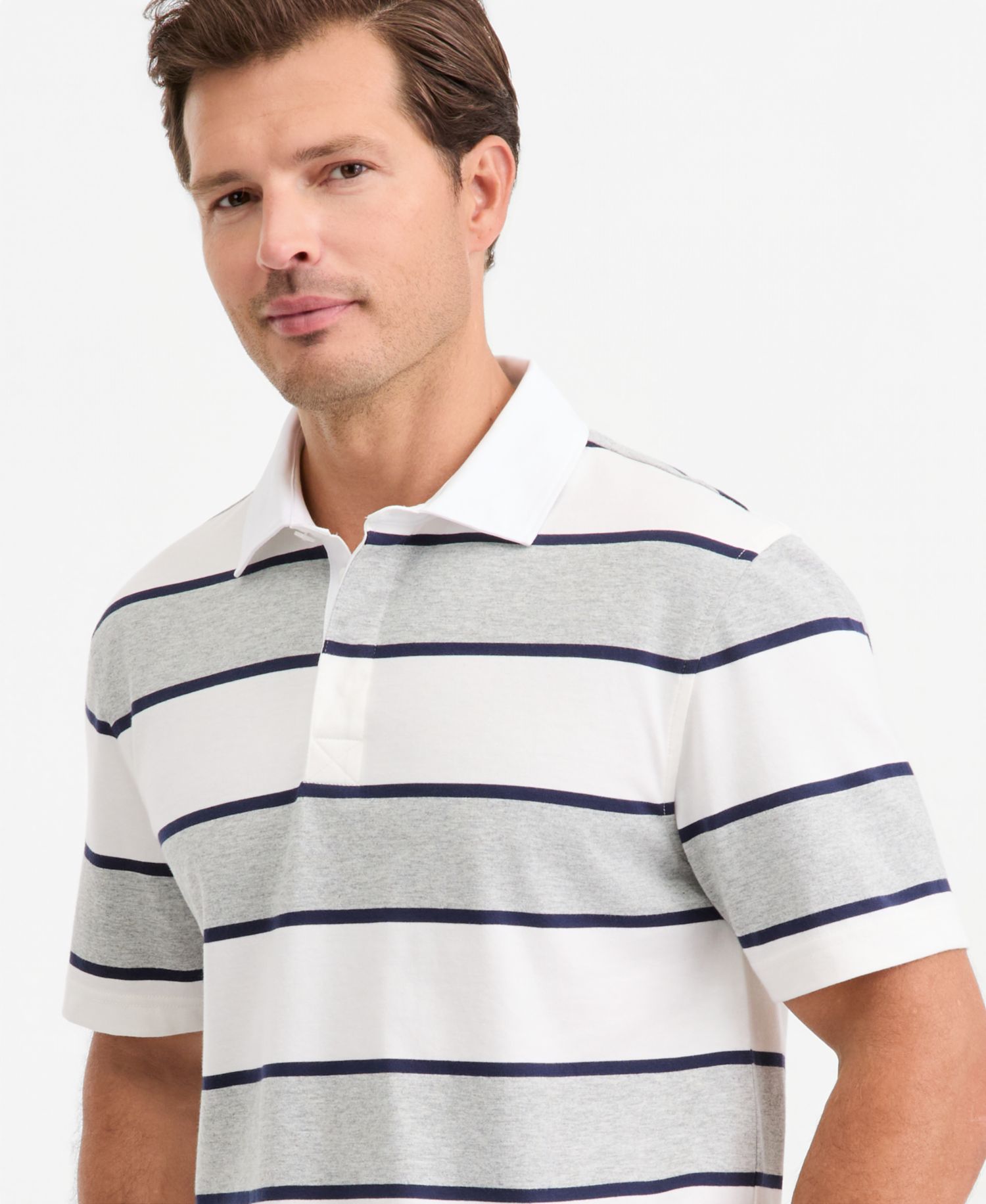Men's Stripe Short-Sleeve Rugby Shirt