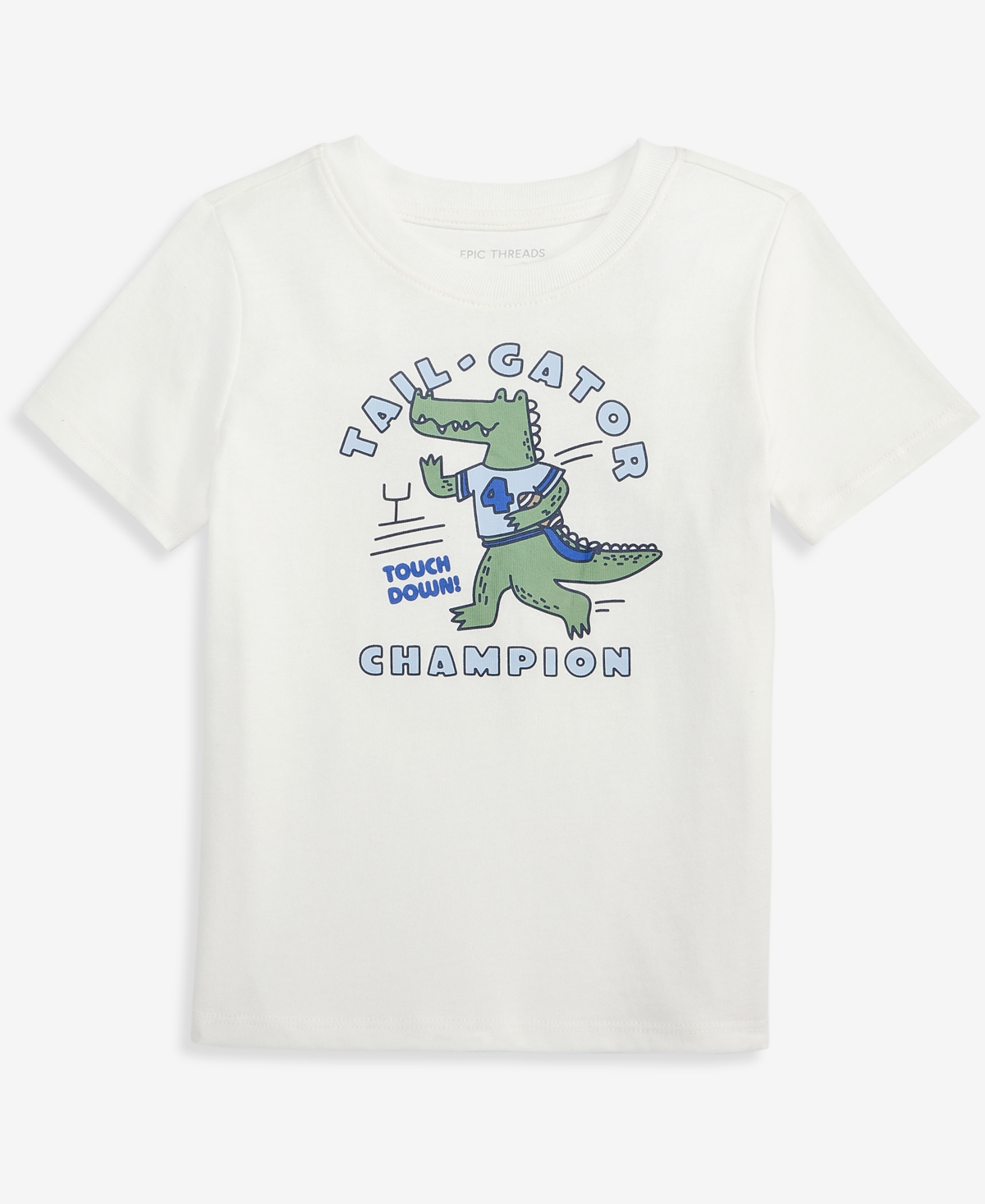 Epic Threads Kids' Toddler Boys' 12m-5t Short-sleeve Tail-gator T-shirt, Macy's Exclusive In Angel Whit