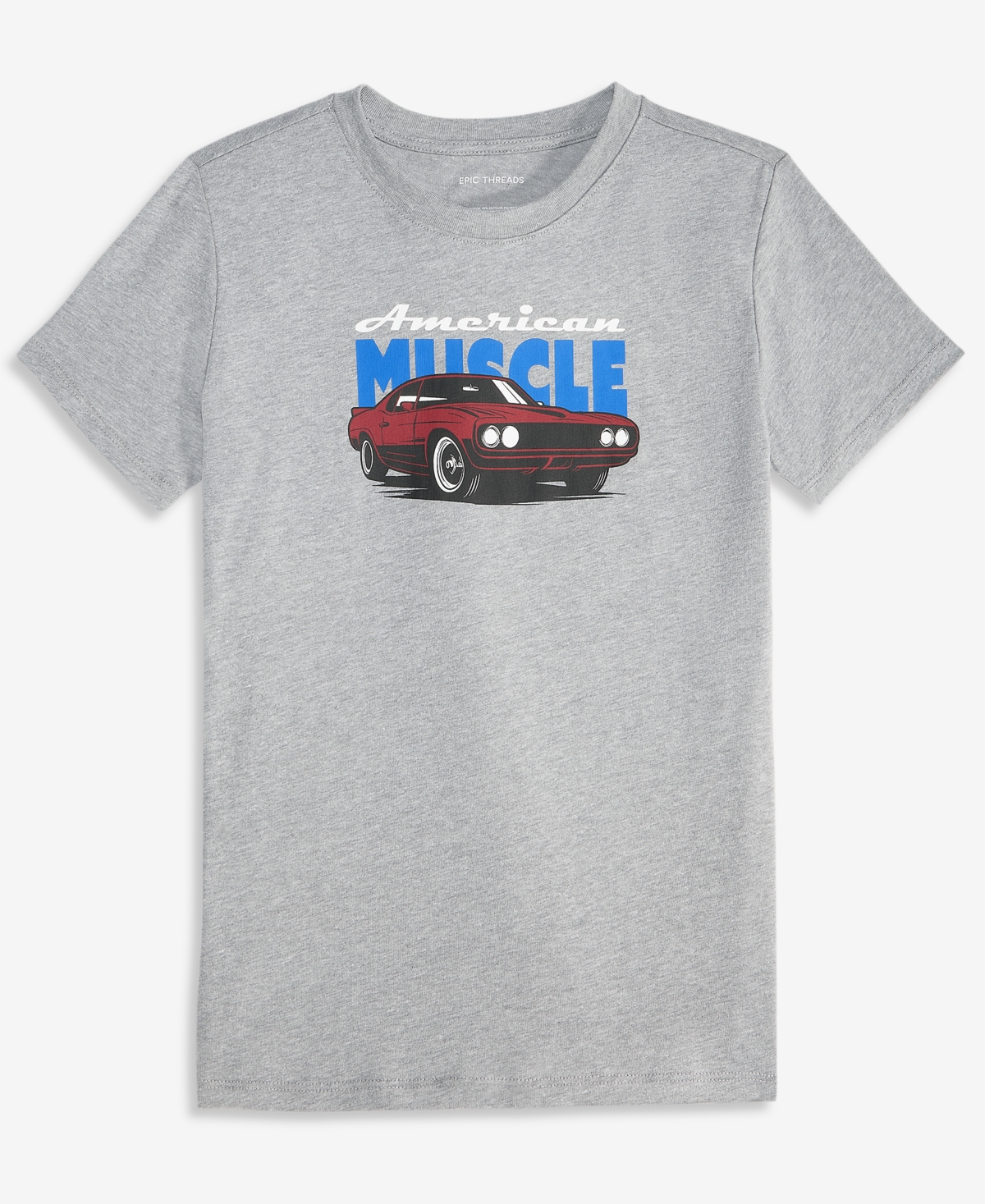 Epic Threads Kids' Boys' Xs-xl Short-sleeve American Muscle T-shirt, Macy's Exclusive In Sterling Hthr