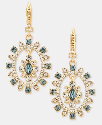 Stone Orbital Drop Earrings 